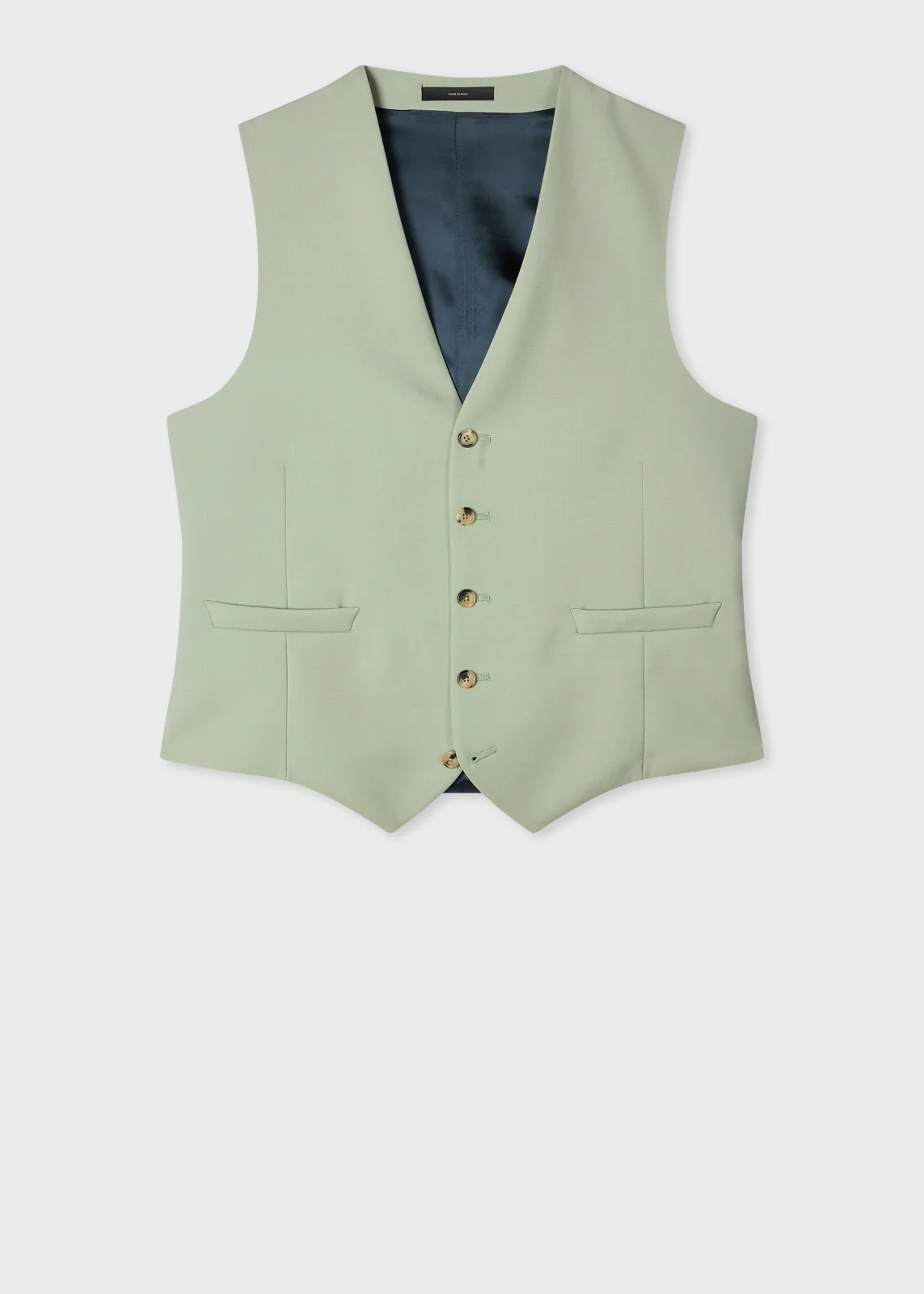 Sage Green Wool-Mohair Waistcoat