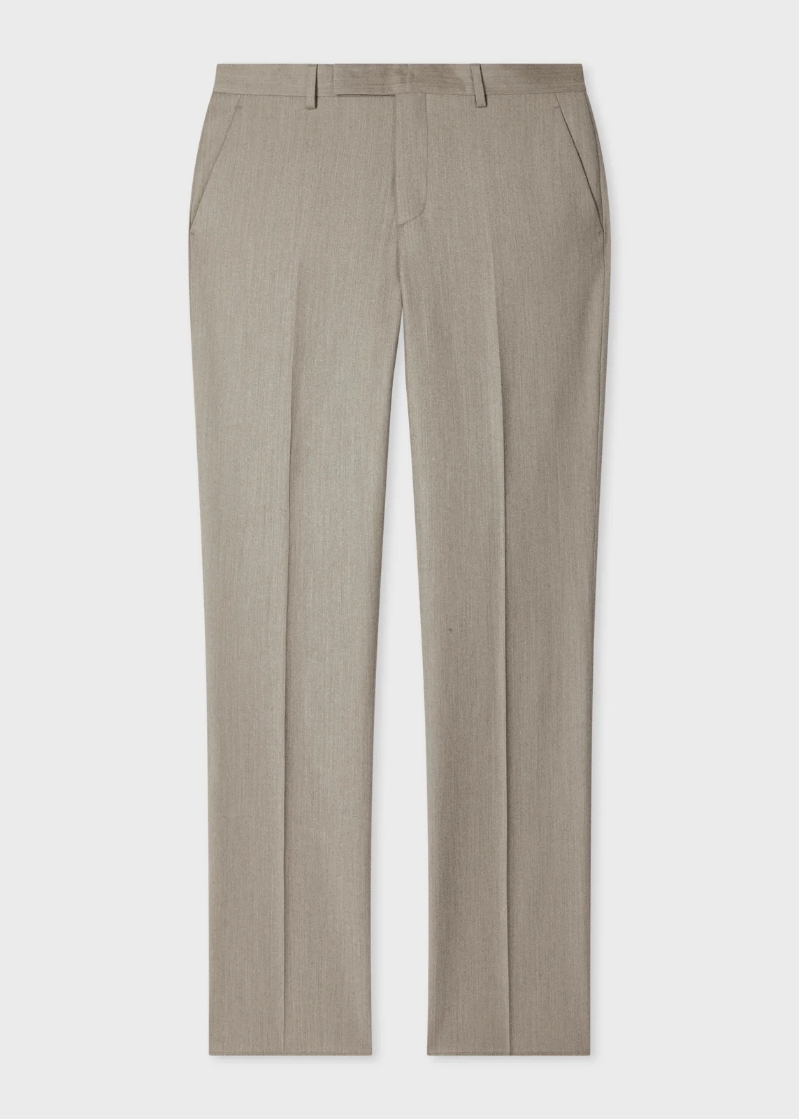 Slim-Fit Light Beige Wool-Cashmere Flannel Trousers