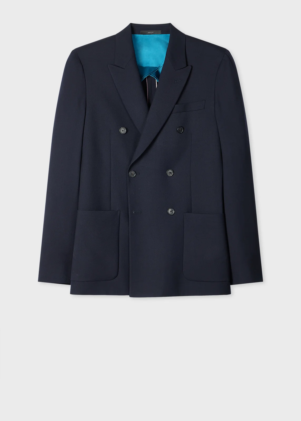 Tailored-Fit Navy 'Suit To Travel In' Double-Breasted Blazer