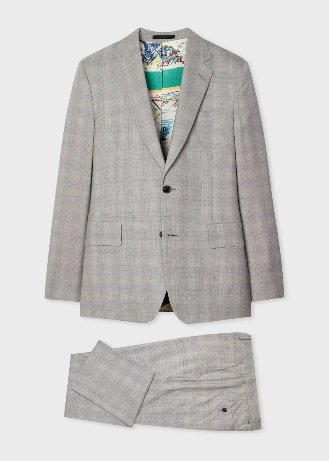 The Brierley - Grey Space-Dye Check Wool Suit