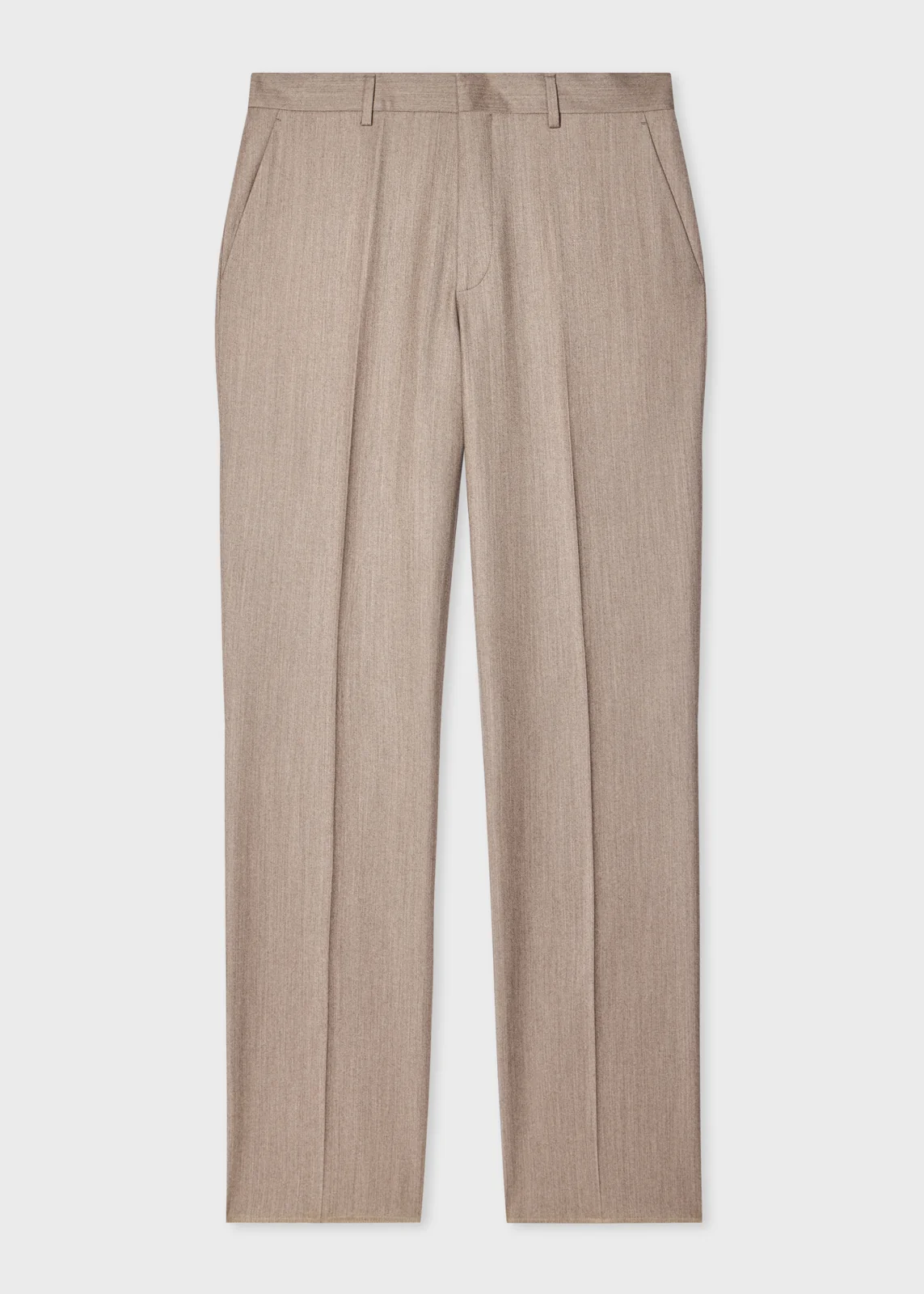 The Brierley - Light Beige Wool-Cashmere Flannel Trousers