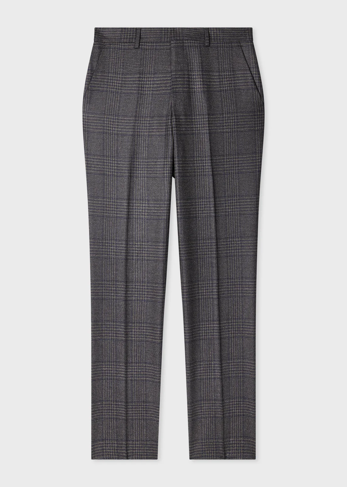 The Brierley - Navy and Brown 'Dream Tweed' Wool-Silk Trousers
