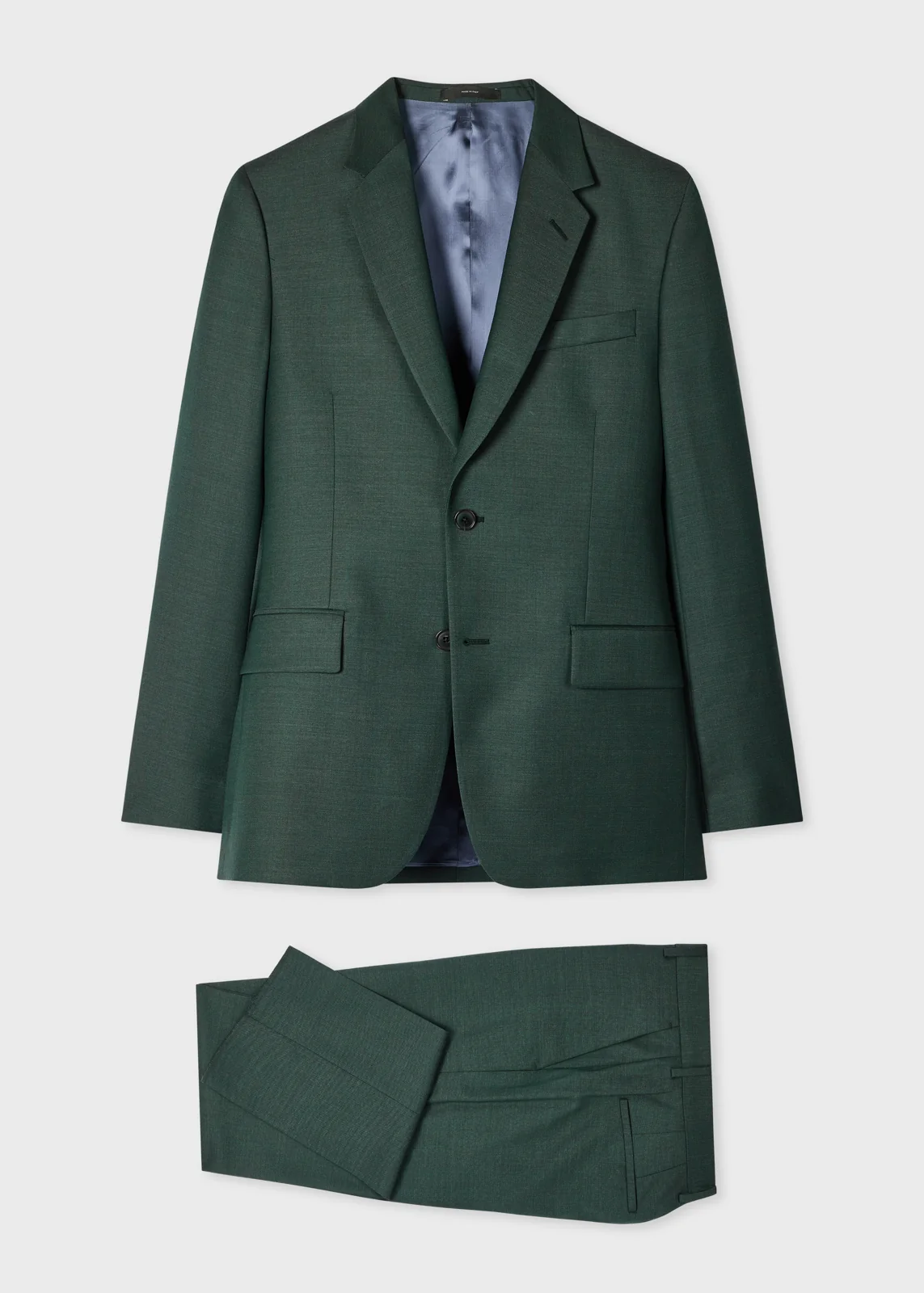 The Brierley - Teal Green Sharkskin Wool Two-Piece Suit