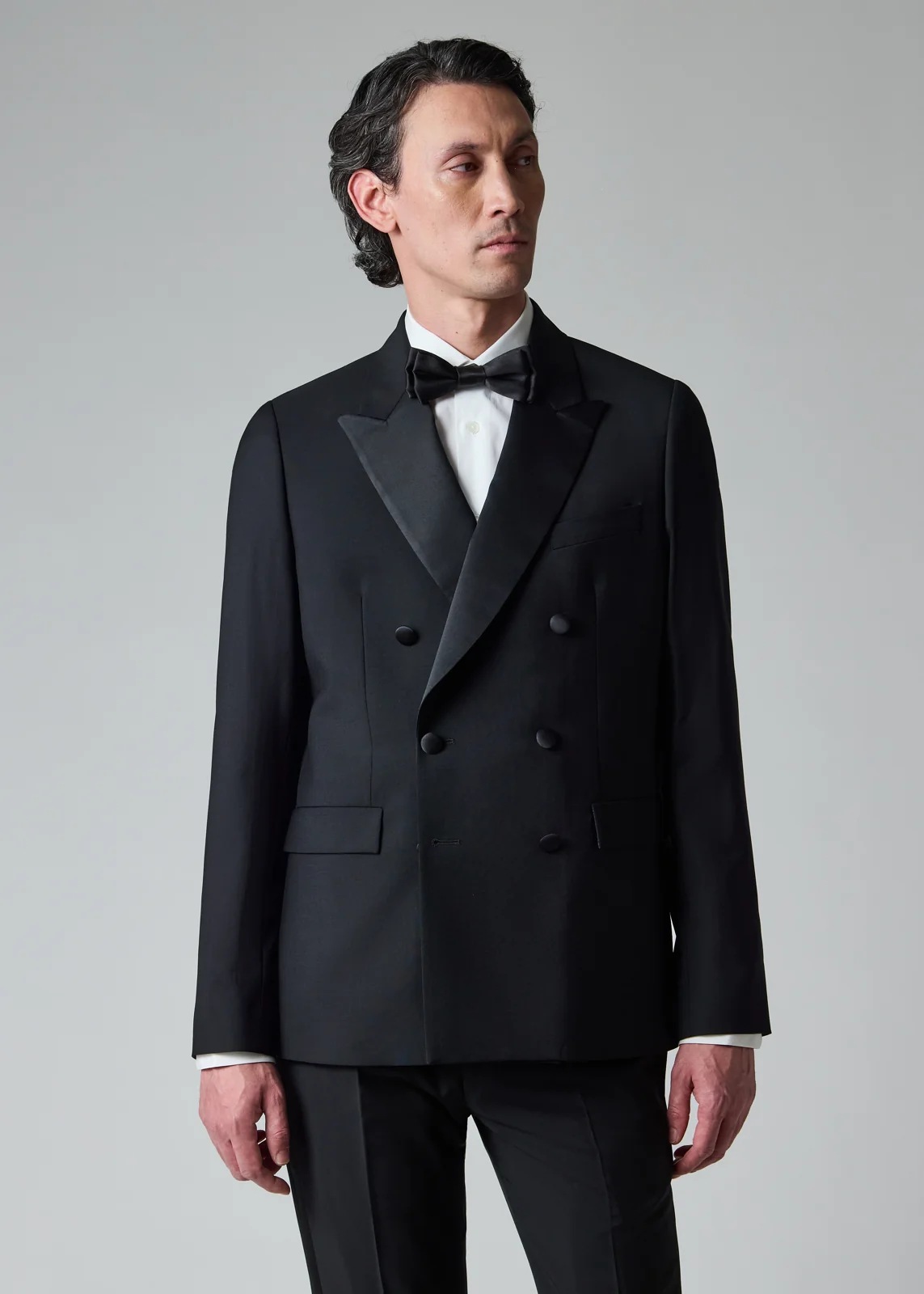 The Soho - Black Wool-Mohair Double-Breasted Evening Blazer