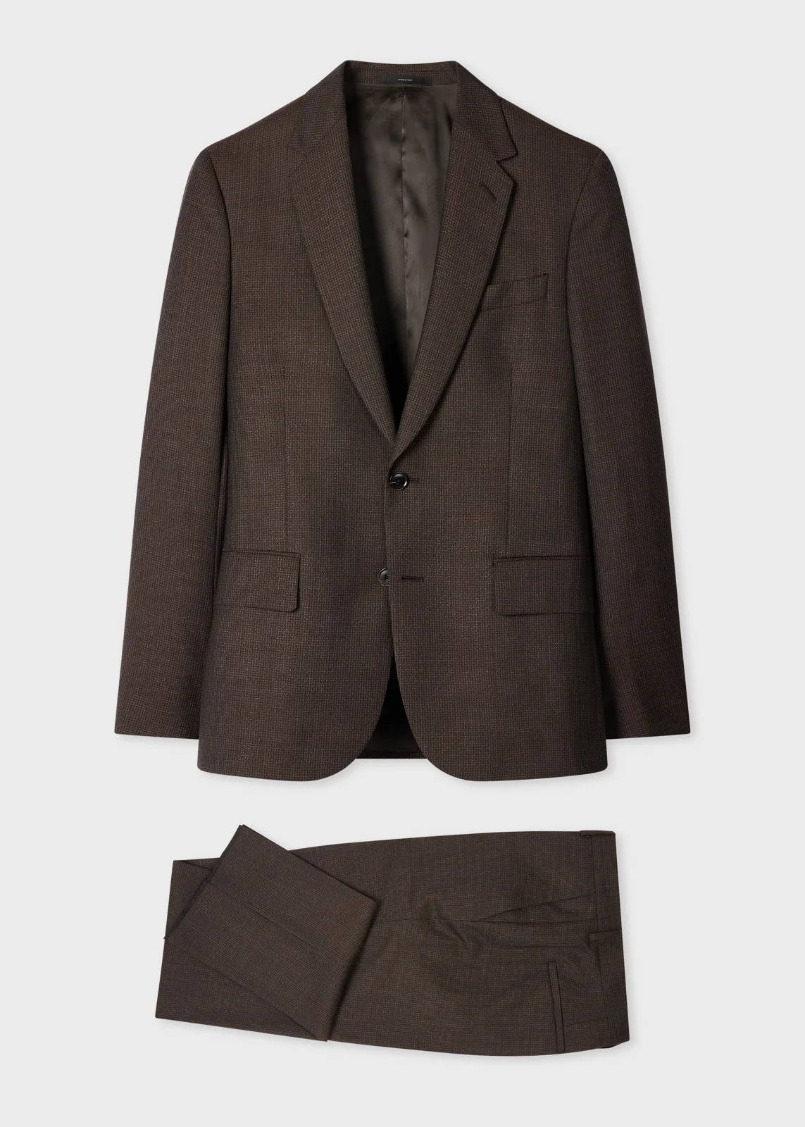 The Soho - Brown Micro-Check Wool Two-Piece Suit