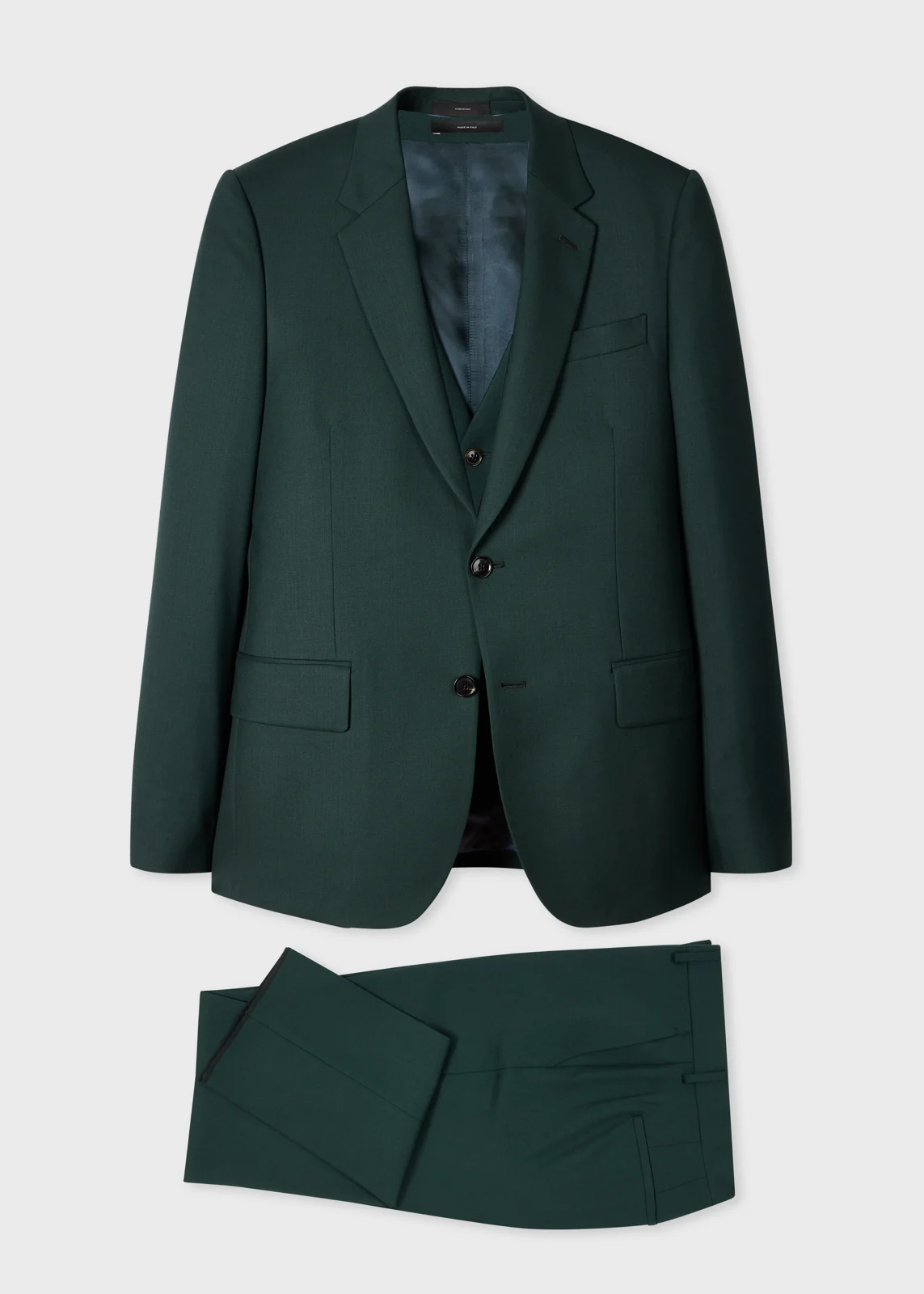 The Soho - Dark Green Wool 'A Suit To Travel In' Three-Piece Suit