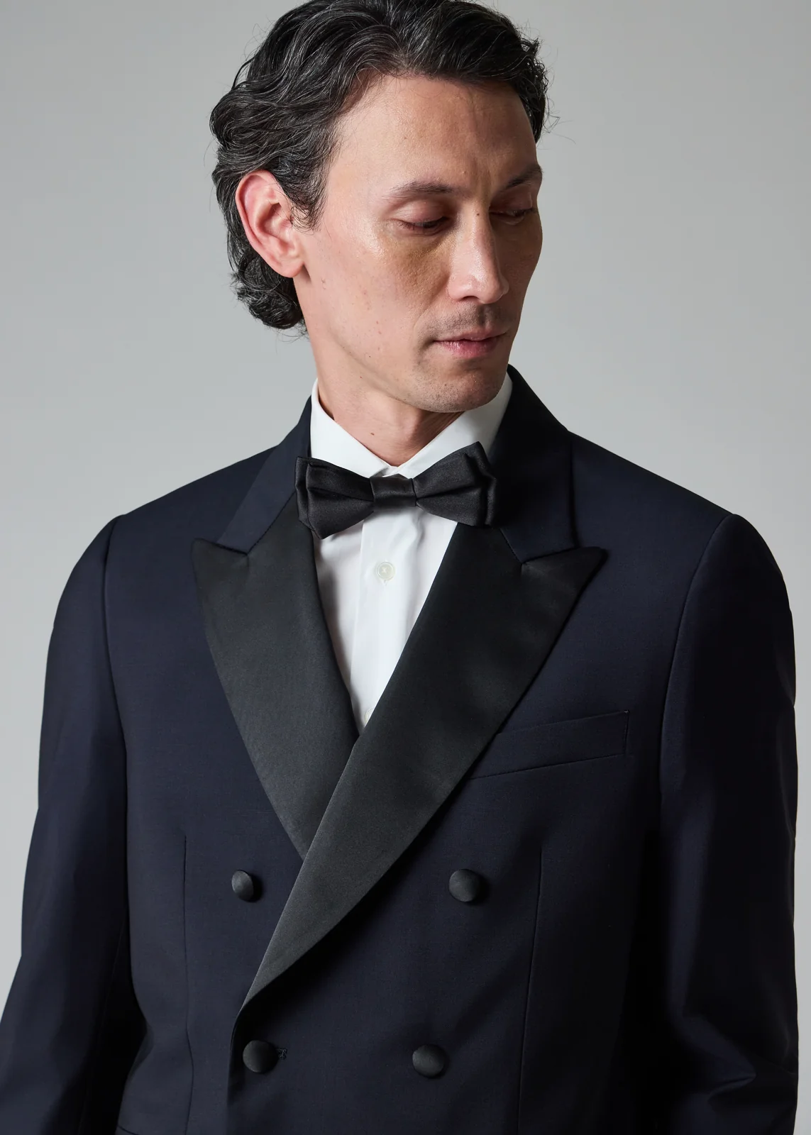 The Soho - Dark Navy Wool-Mohair Double-Breasted Evening Blazer