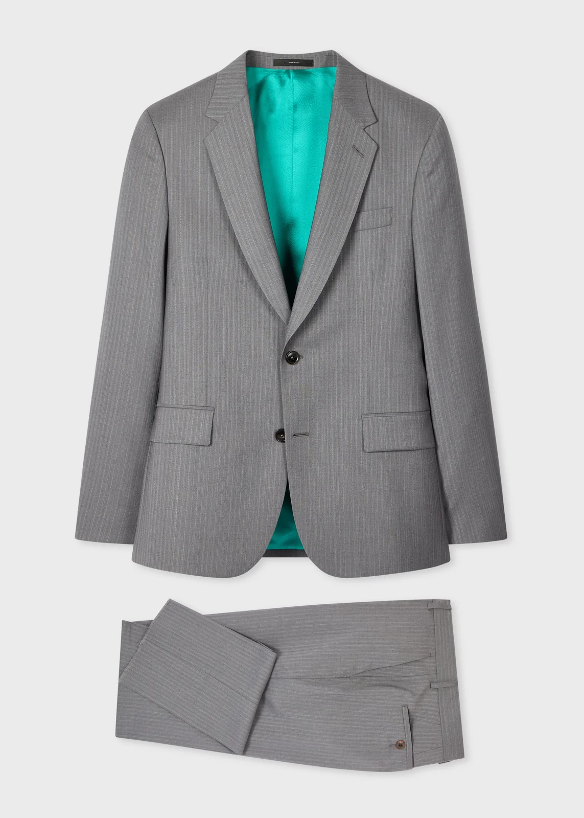 The Soho - Grey Pinstripe Wool Suit