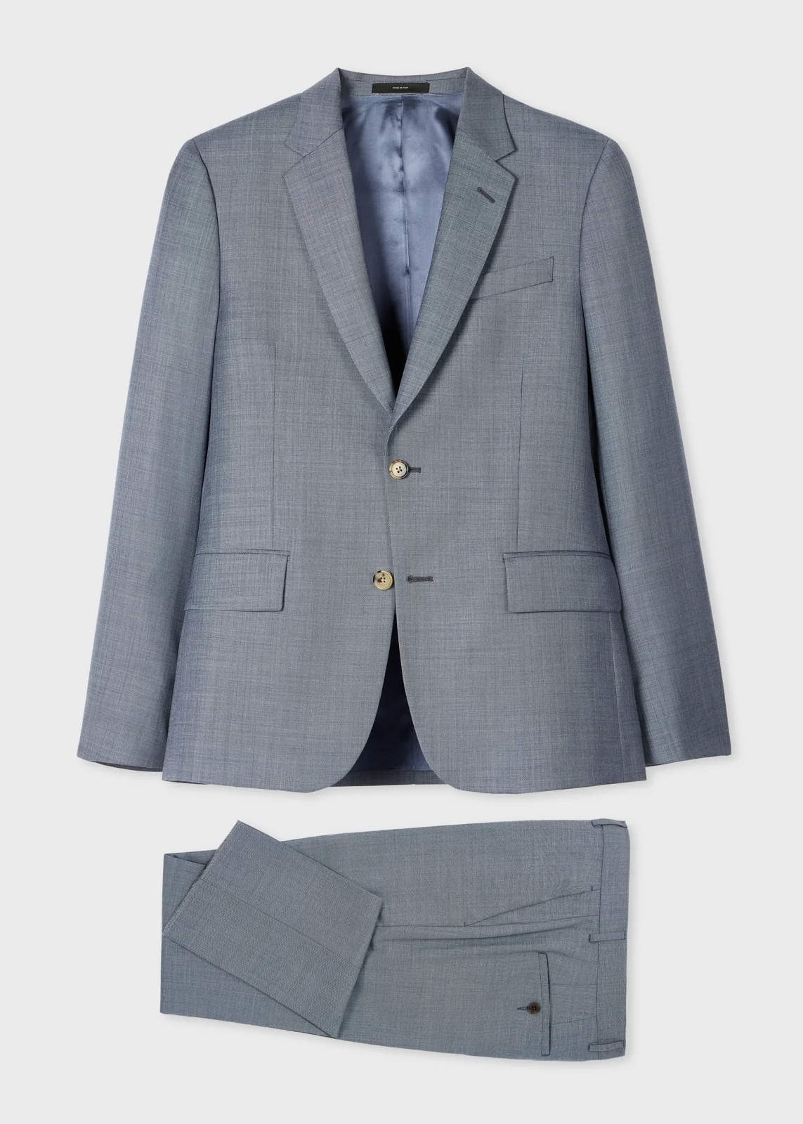 The Soho - Light Blue Sharkskin Wool Suit