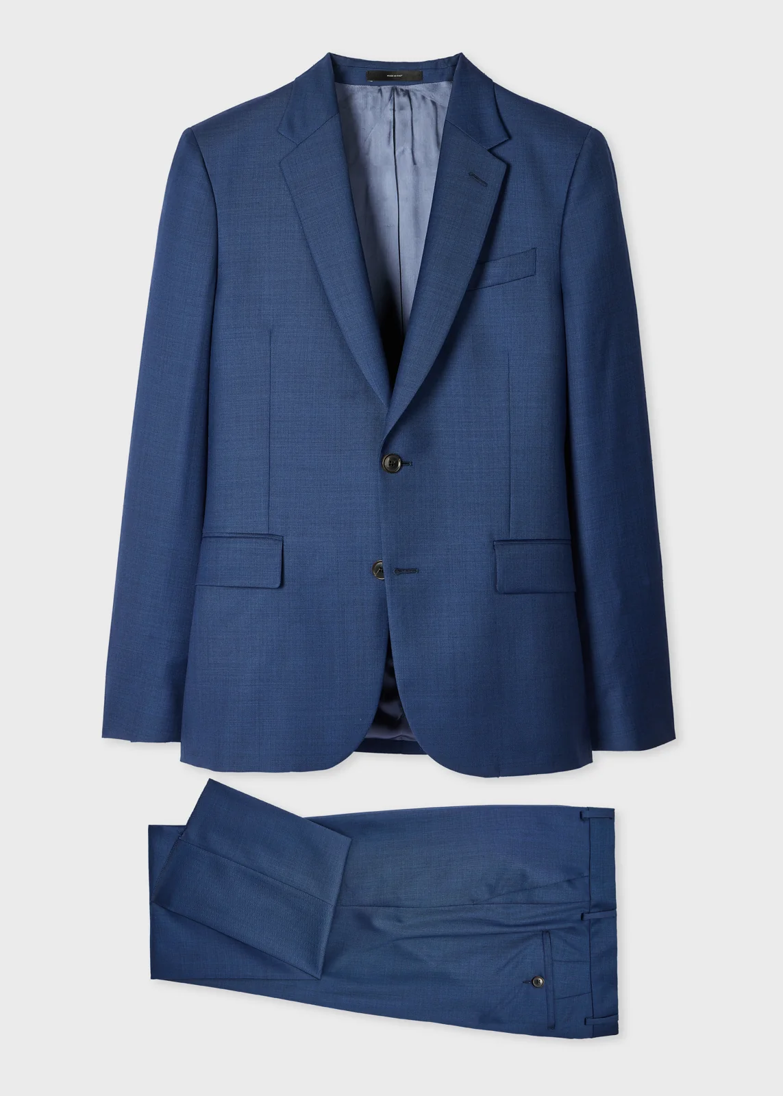 The Soho - Mid Blue Sharkskin Wool Suit