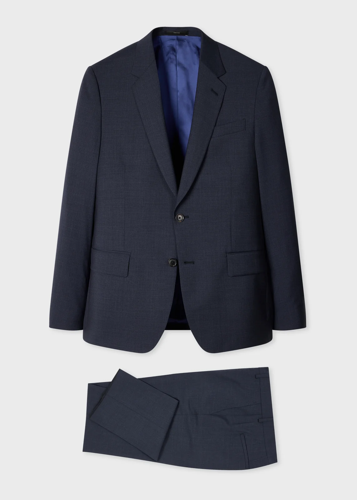 The Soho - Navy Gingham Wool Two-Piece Suit