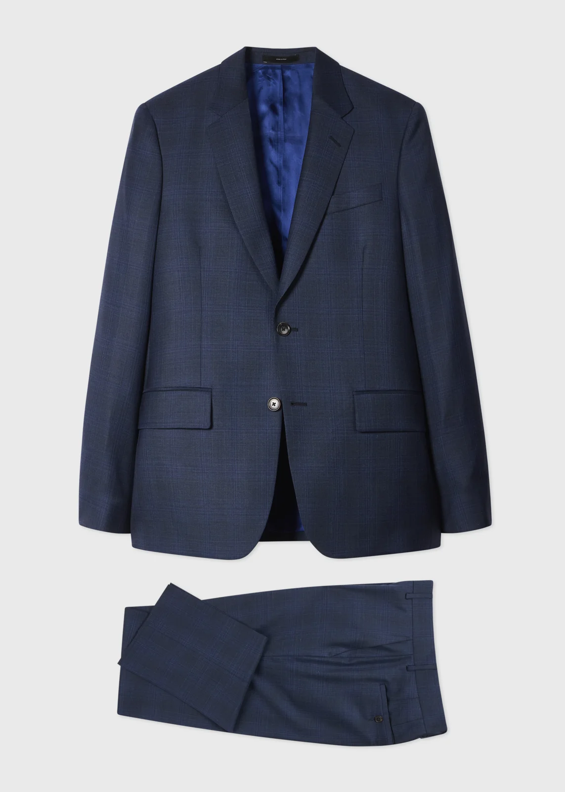 The Soho - Navy Superfine Merino Wool Check Suit
