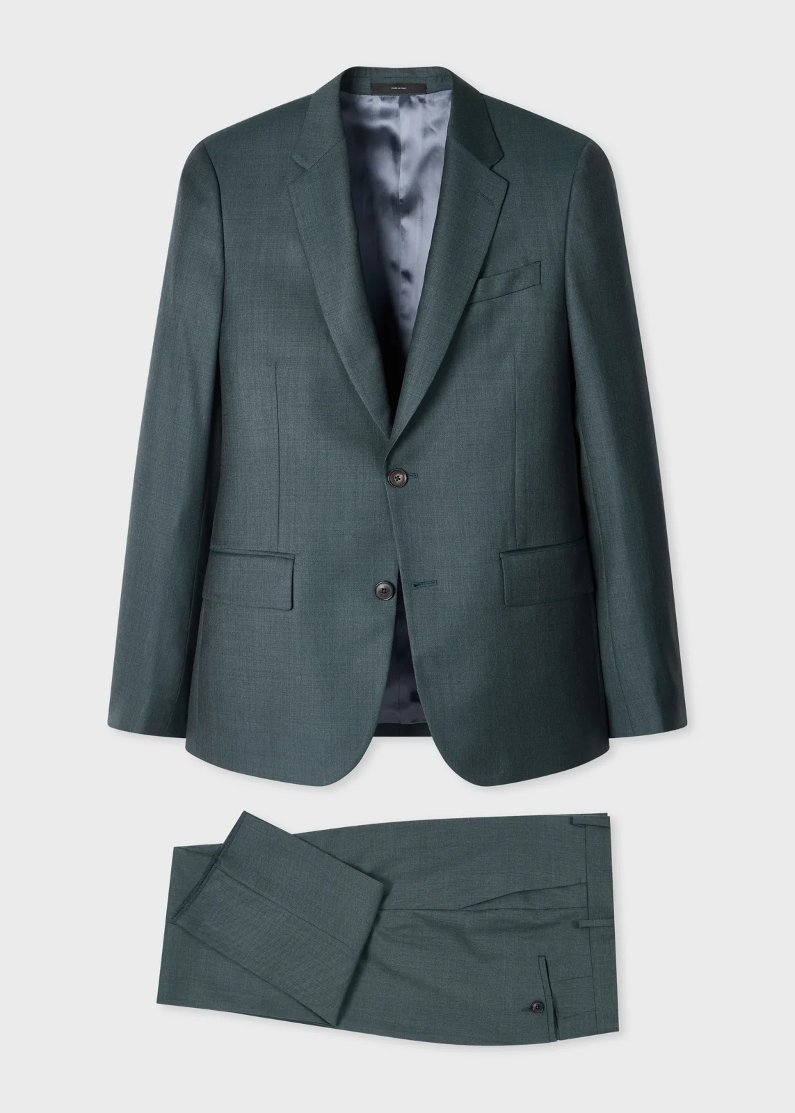 The Soho - Slate Green Sharkskin Wool Suit