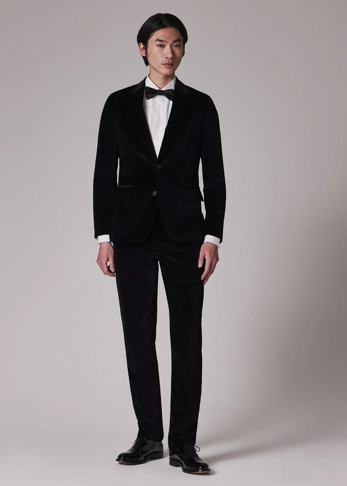 The Soho - Tailored-Fit Black Velvet Blazer