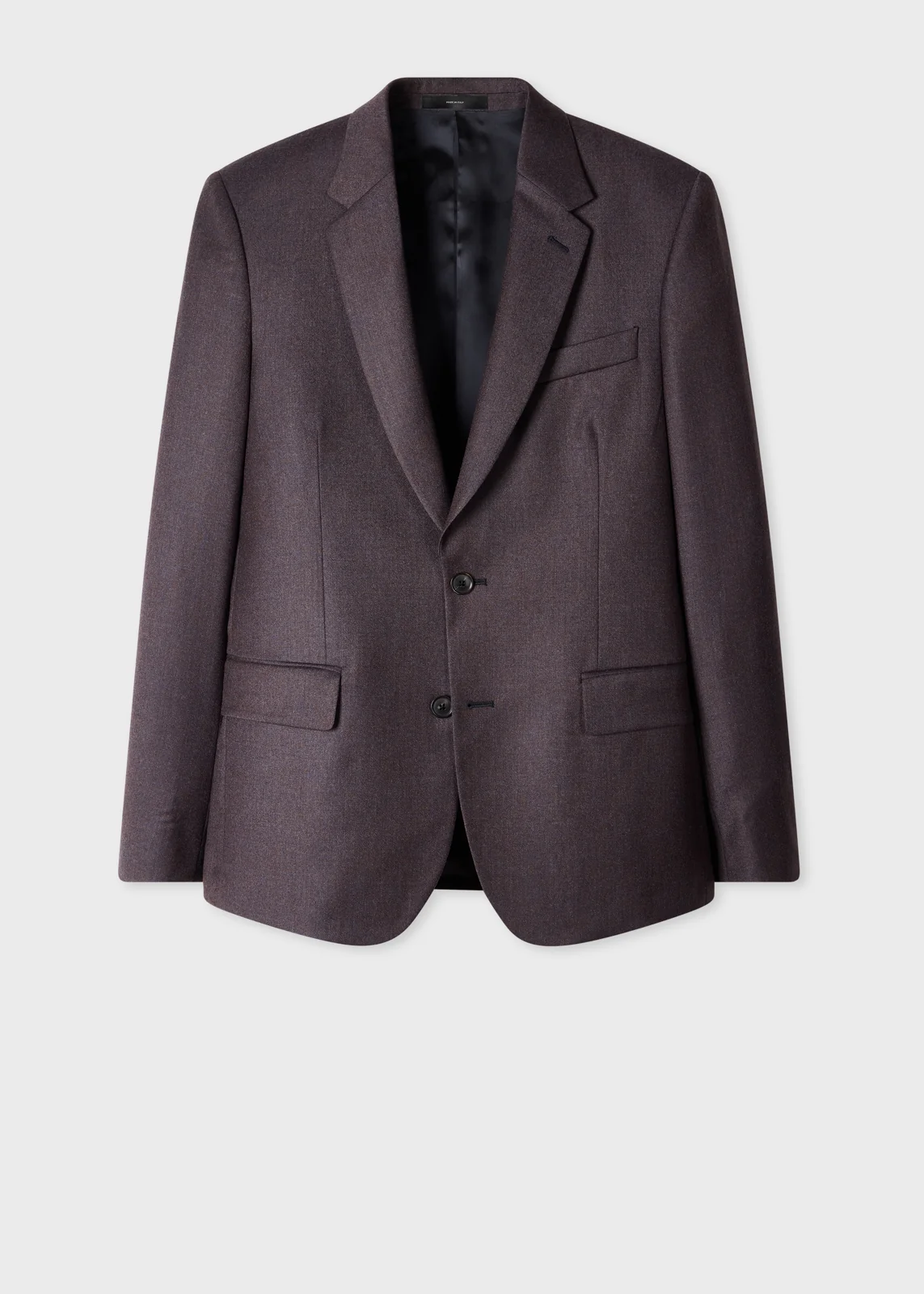 The Soho - Tailored-Fit Blue Grey Wool-Cashmere Flannel Blazer