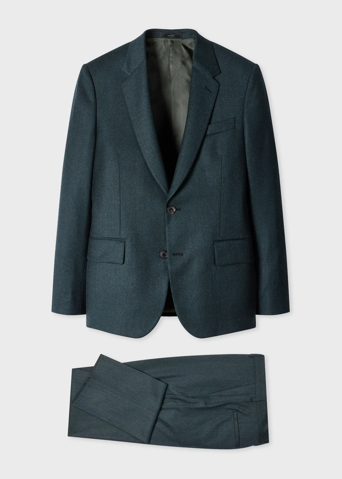 The Soho - Teal Green Wool-Cashmere Flannel Two-Piece Suit