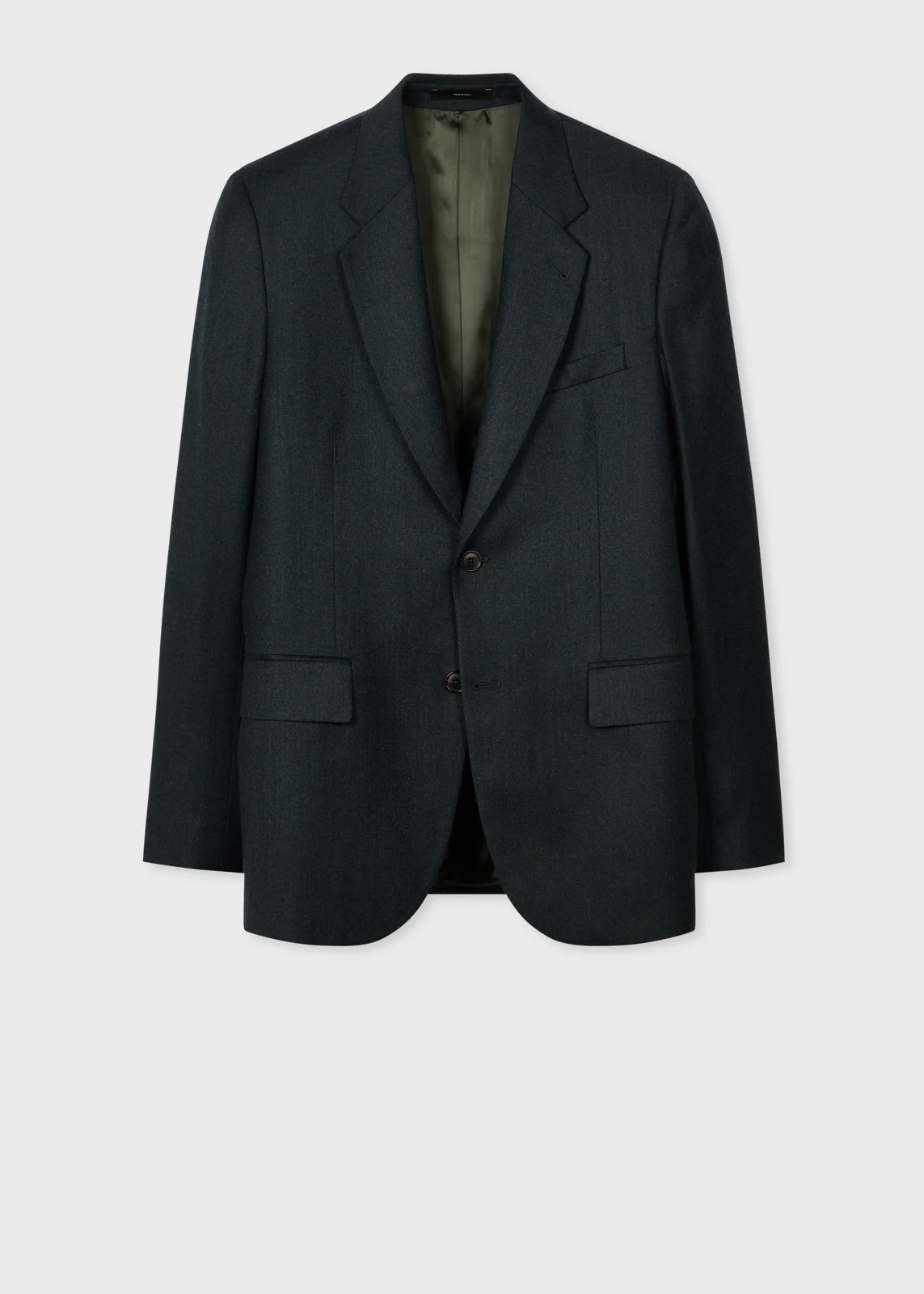 The Westbourne - Dark Teal Green Wool-Cashmere Flannel Blazer