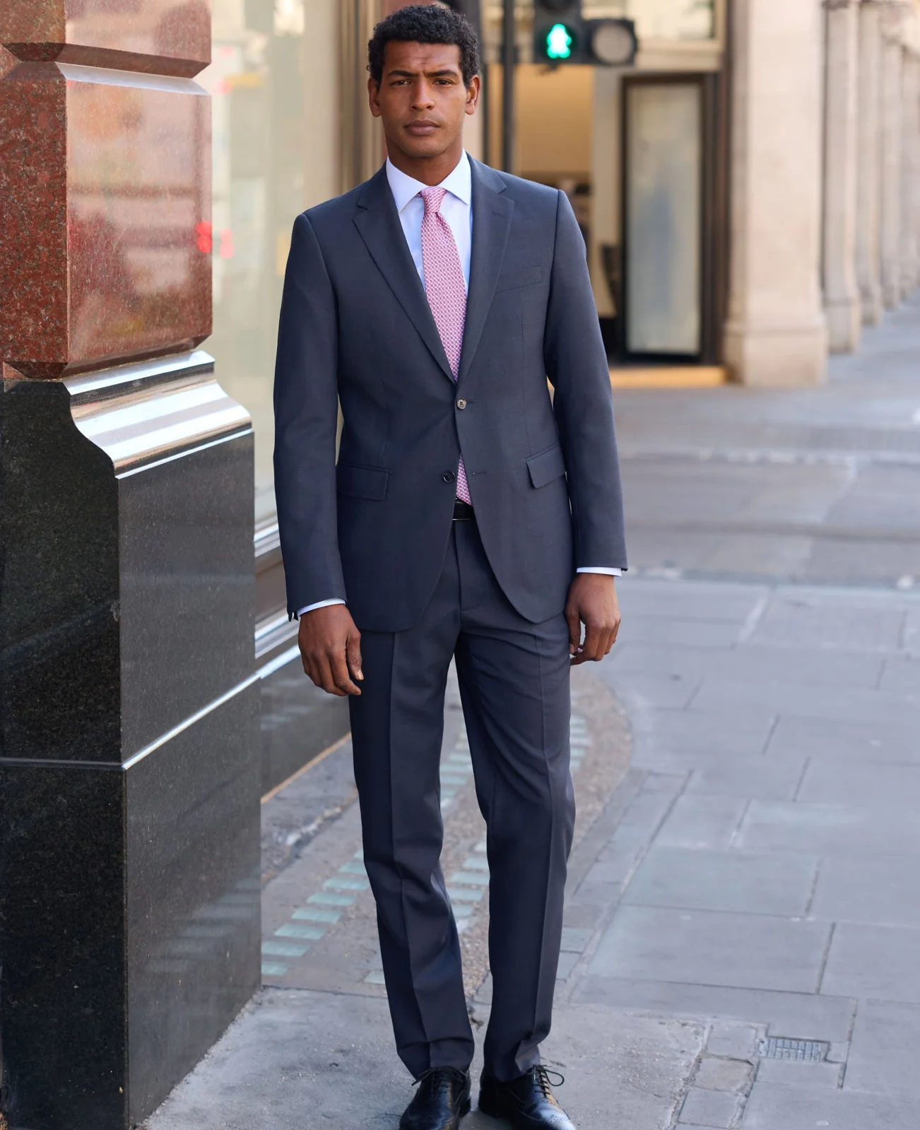 Bright Navy Wool Blend Tailored Suit thumbnail 3