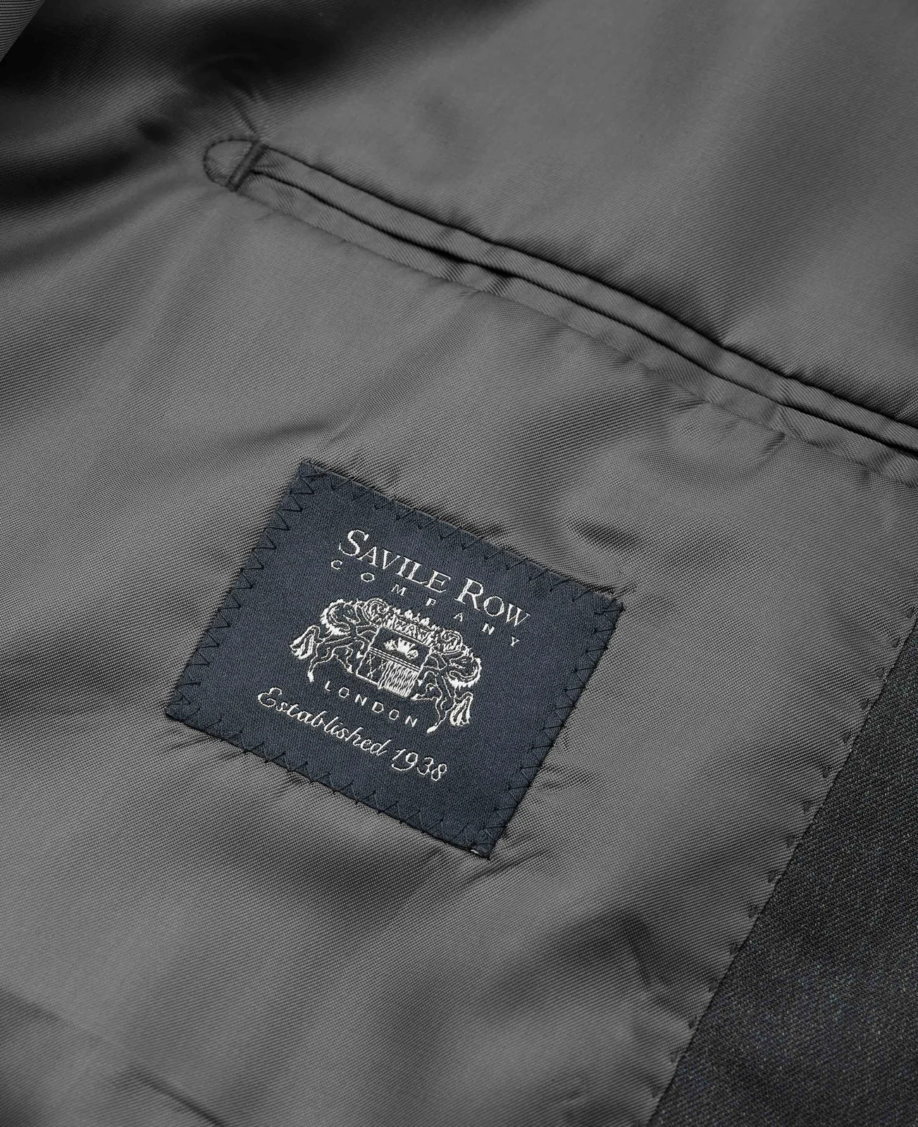 Charcoal Grey Wool Blend Tailored Double Breasted Suit thumbnail 4