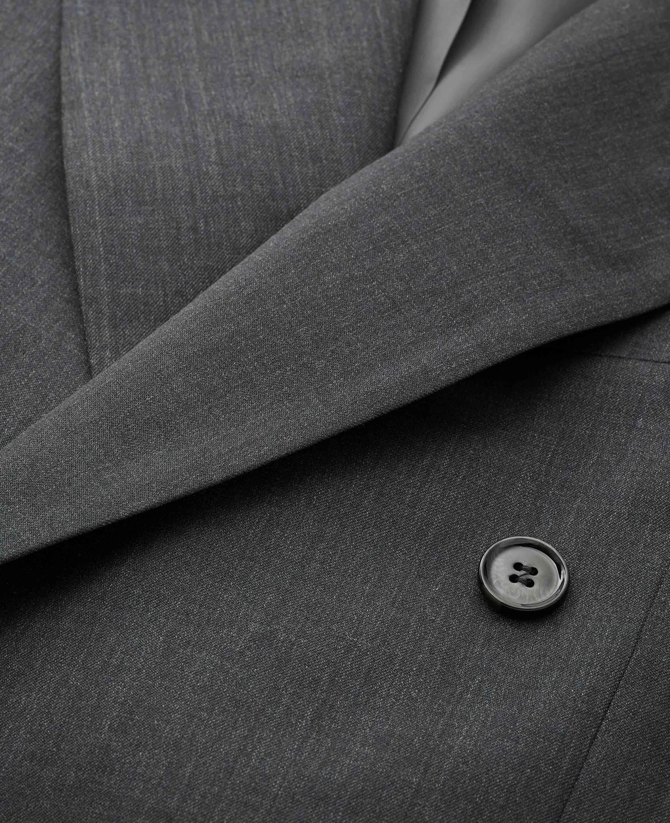 Charcoal Grey Wool Blend Tailored Double Breasted Suit thumbnail 6