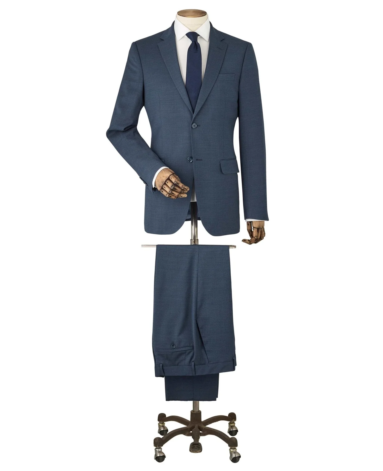 Dark Blue Wool-Blend Tailored Suit thumbnail 2
