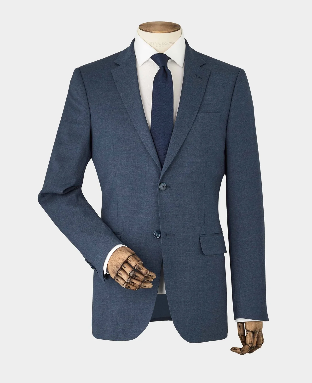 Dark Blue Wool-Blend Tailored Suit thumbnail 6