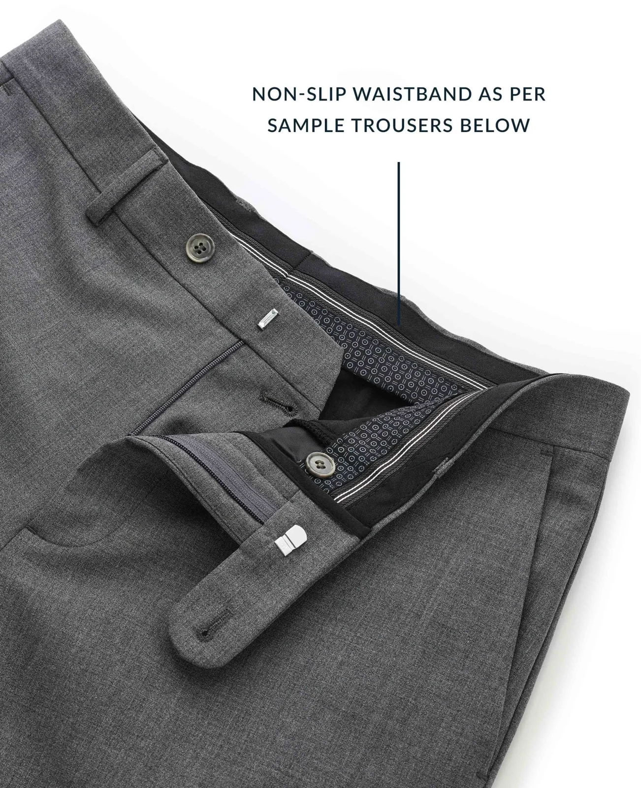 Dark Blue Wool-Blend Tailored Suit thumbnail 9