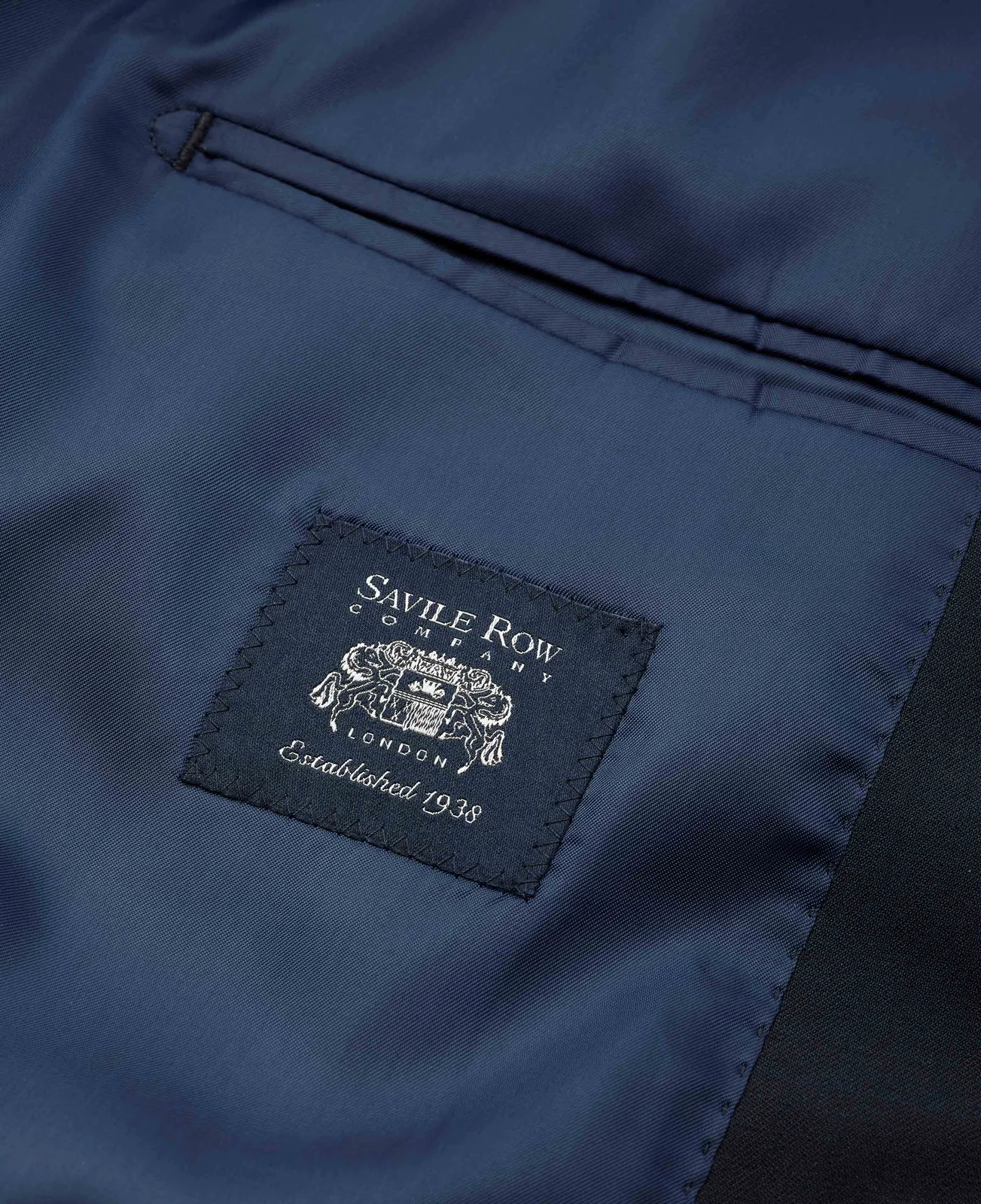 Dark Navy Wool Blend Tailored Double Breasted Suit thumbnail 4