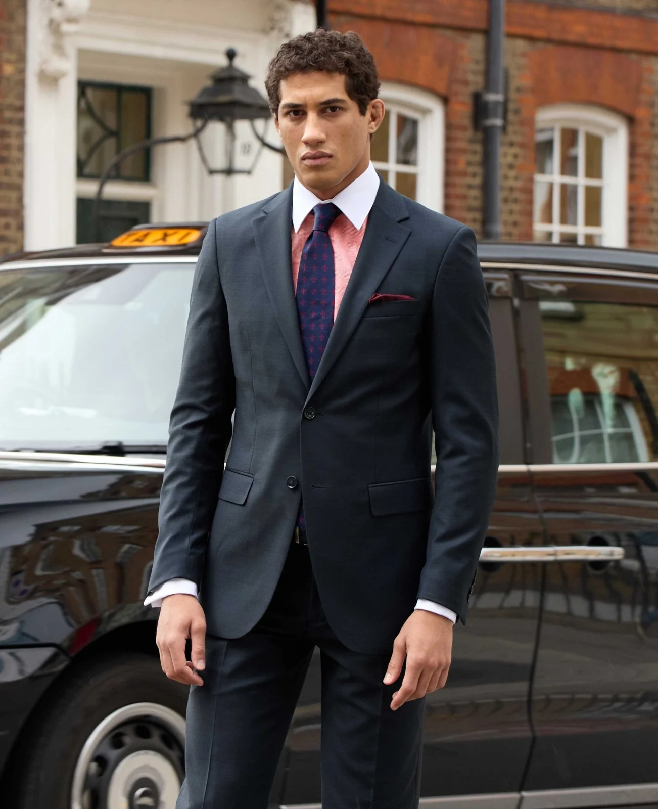 Dark Navy Wool Blend Tailored Suit thumbnail 5