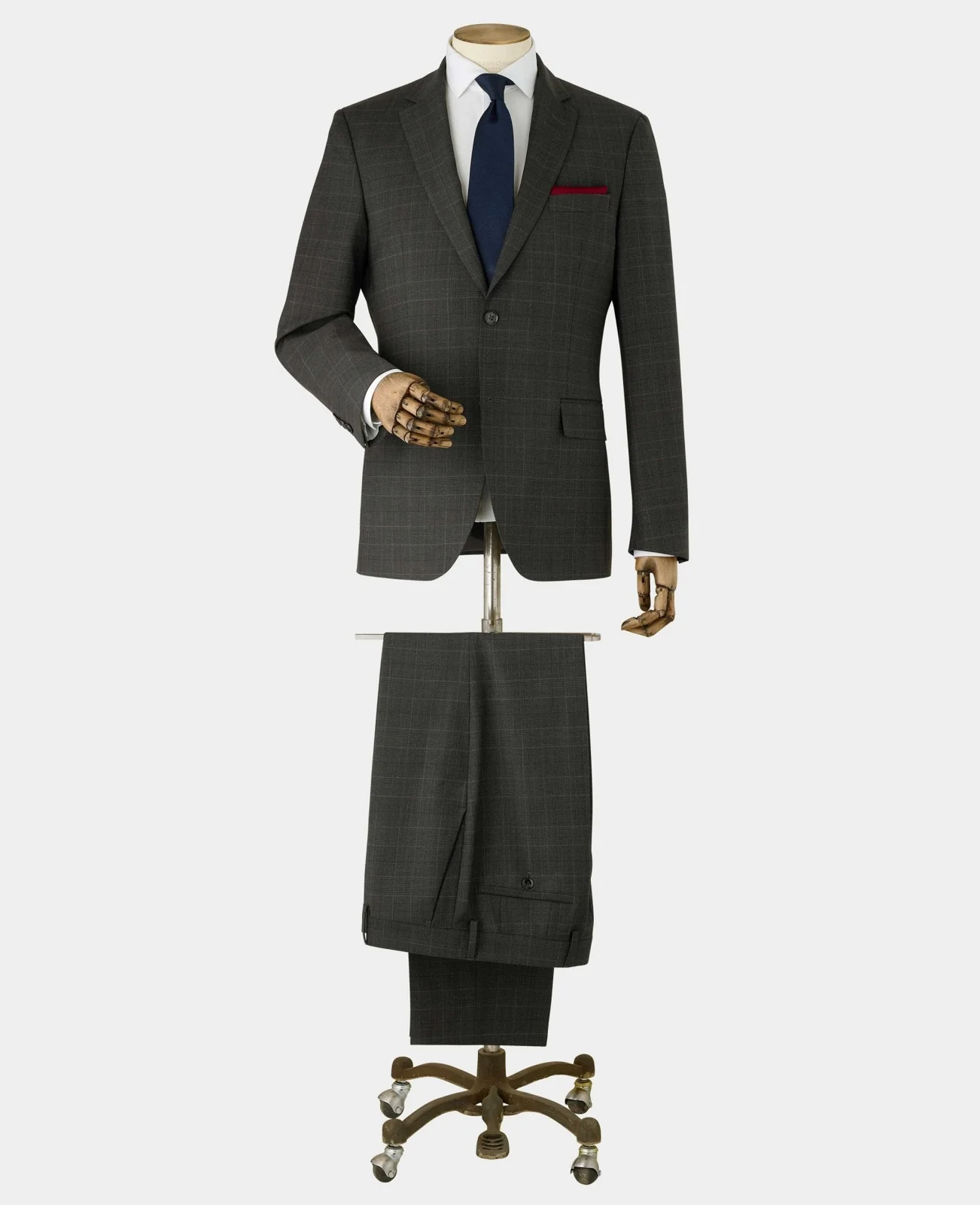 Grey Prince of Wales Check Wool Blend Tailored Suit thumbnail 2