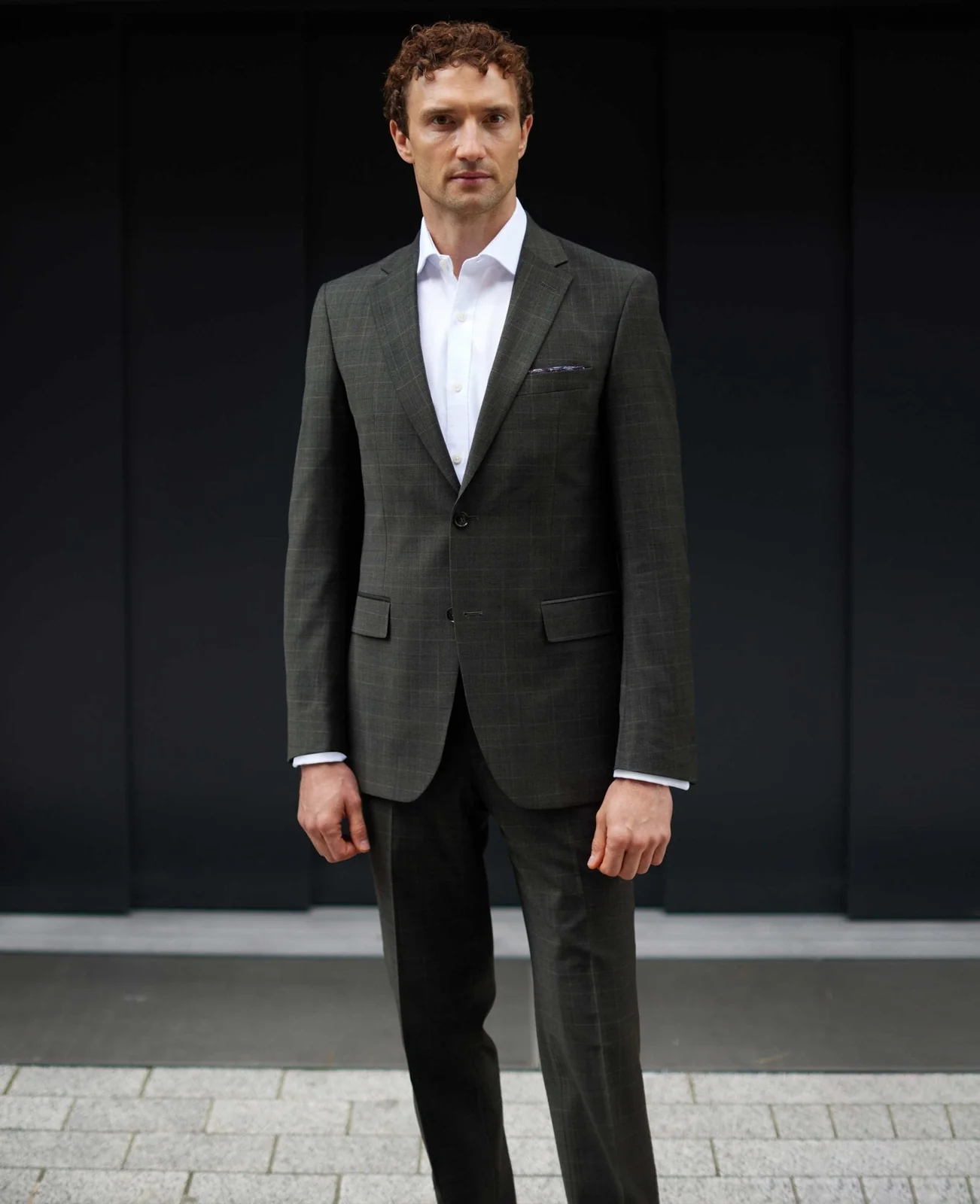 Grey Prince of Wales Check Wool Blend Tailored Suit thumbnail 3
