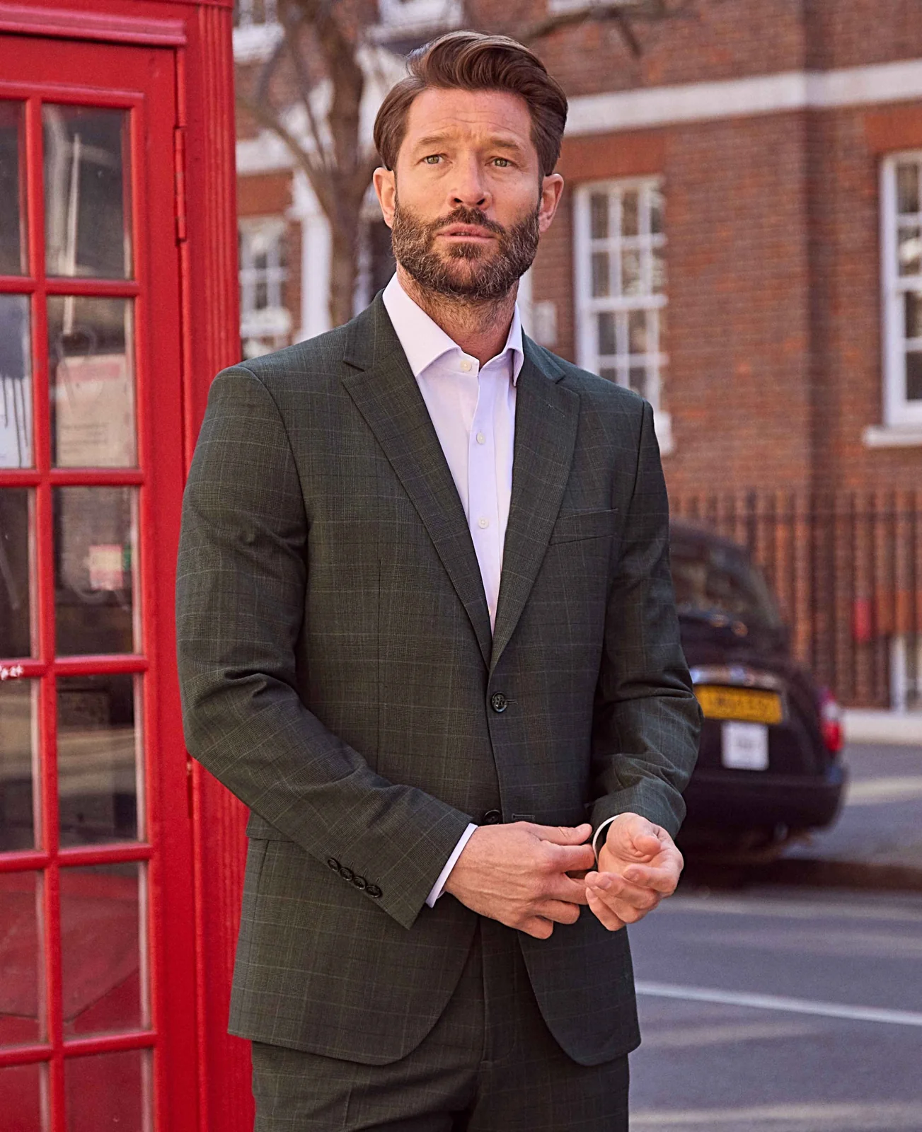 Grey Prince of Wales Check Wool Blend Tailored Suit thumbnail 4