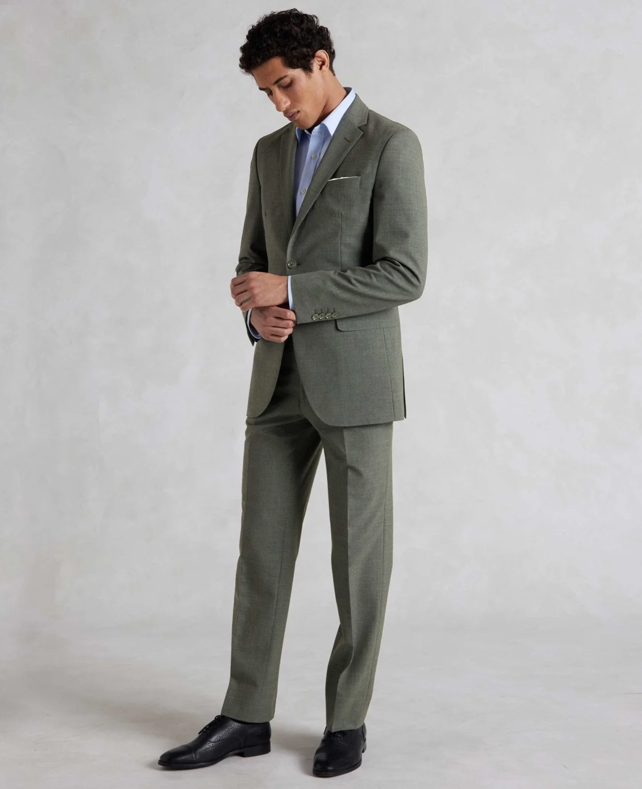 Grey Wool-Blend Tailored Suit thumbnail 3
