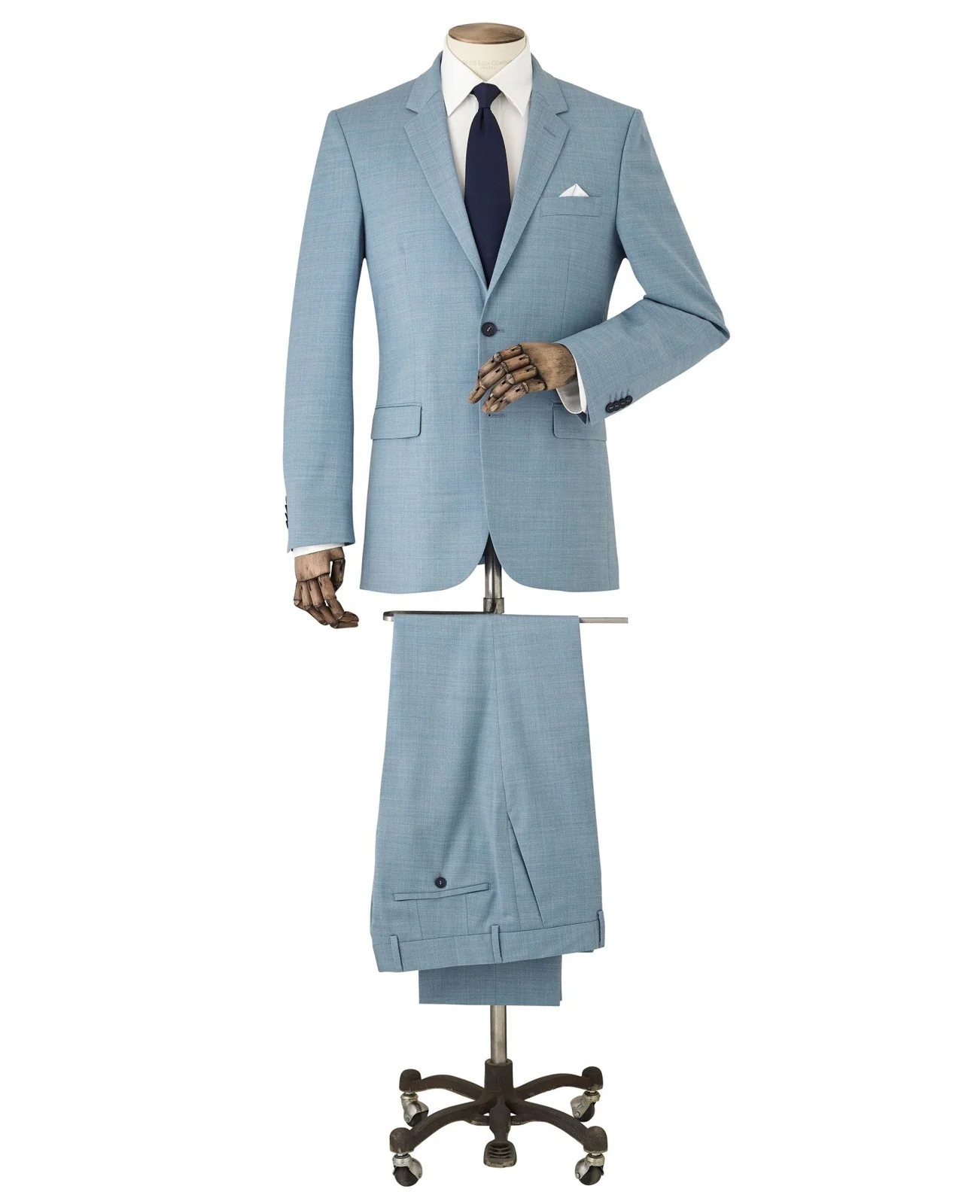 Light Blue Wool-Blend Tailored Suit thumbnail 2