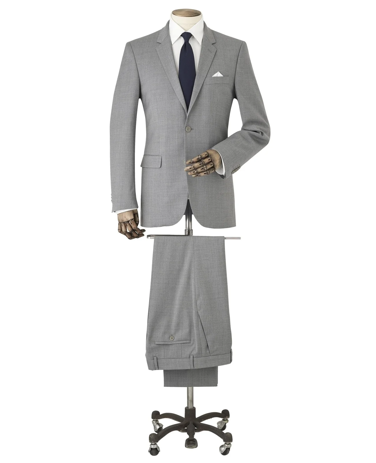 Mid-Grey Wool-Blend Tailored Suit thumbnail 2