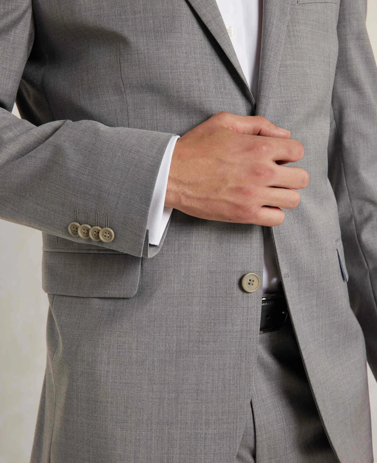 Mid-Grey Wool-Blend Tailored Suit thumbnail 3