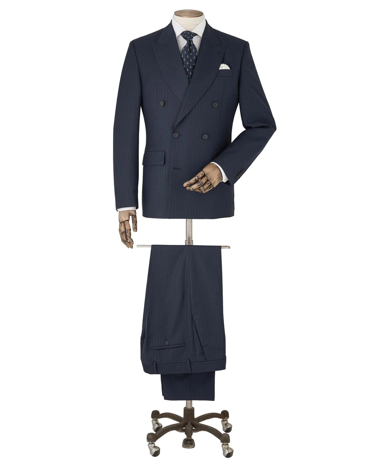 Navy Stripe Double-Breasted Suit thumbnail 2