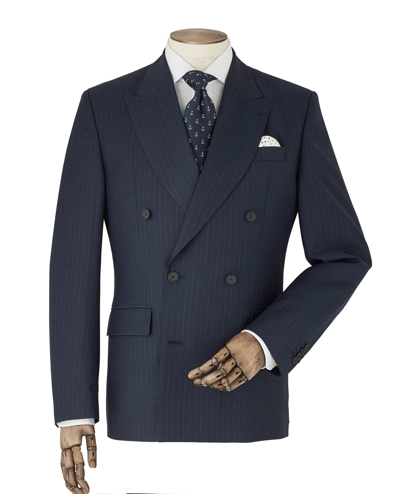 Navy Stripe Double-Breasted Suit thumbnail 3