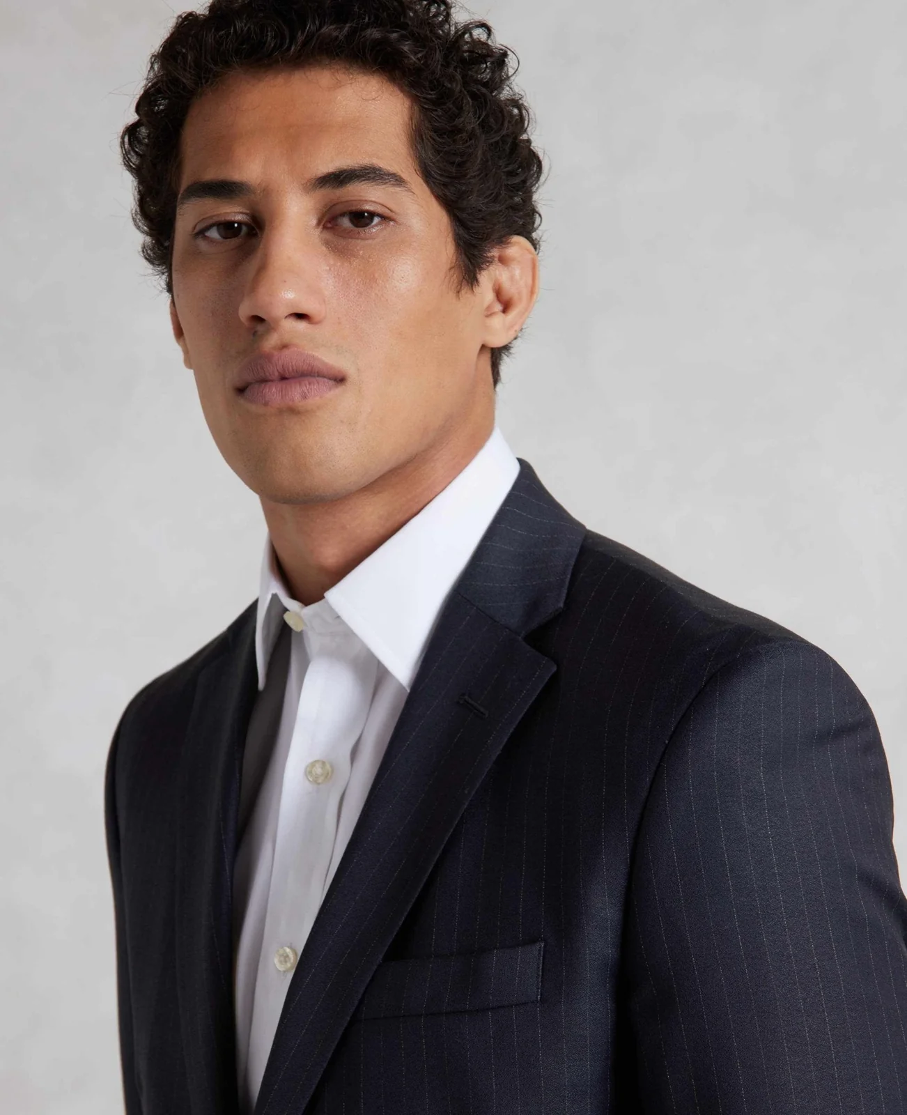 Navy Stripe Tailored Suit thumbnail 8