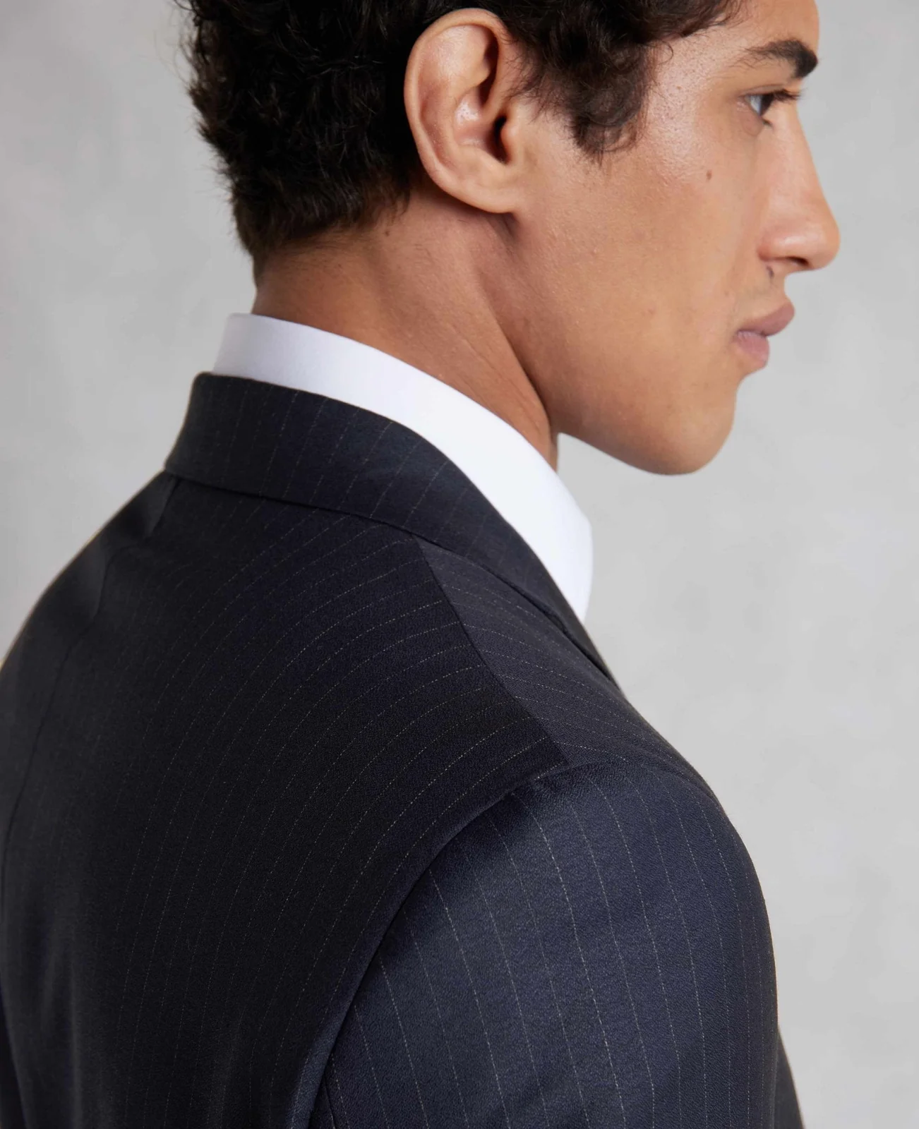 Navy Stripe Tailored Suit thumbnail 9