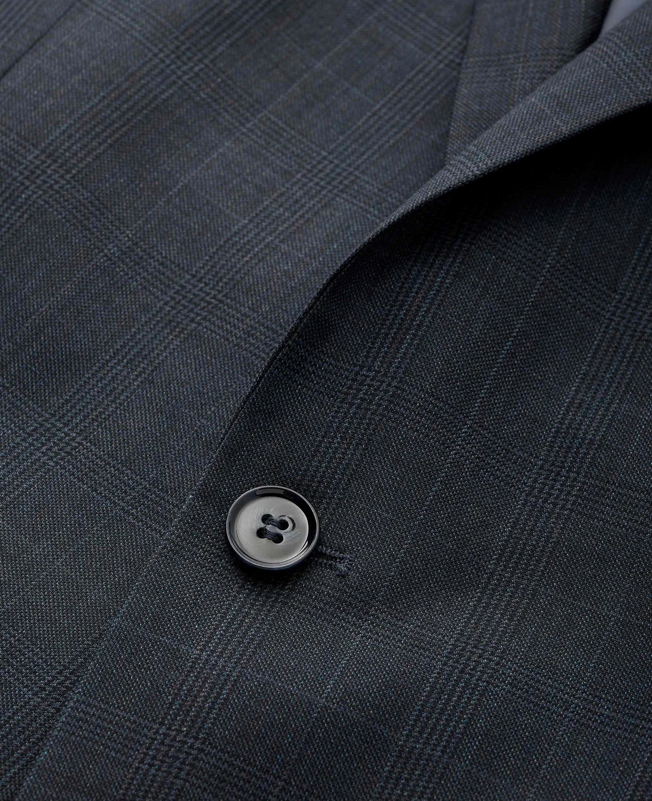 Navy Wool-Blend Prince of Wales Check Suit thumbnail 5
