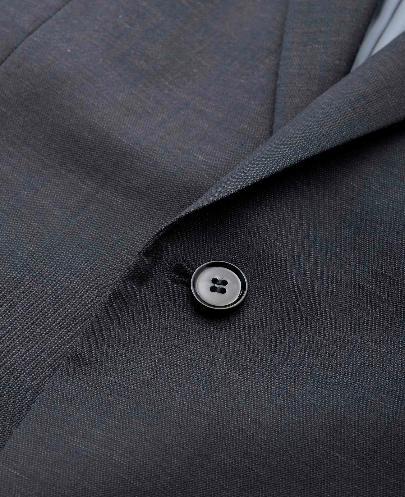 Navy Wool Linen Blend Tailored Suit thumbnail 5
