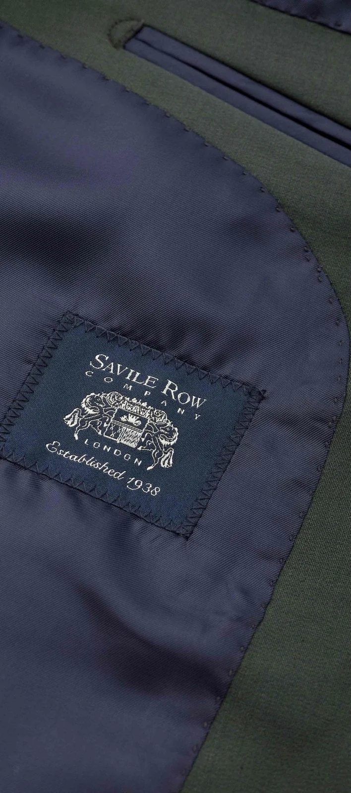 Olive Green Wool-Blend Suit thumbnail 9