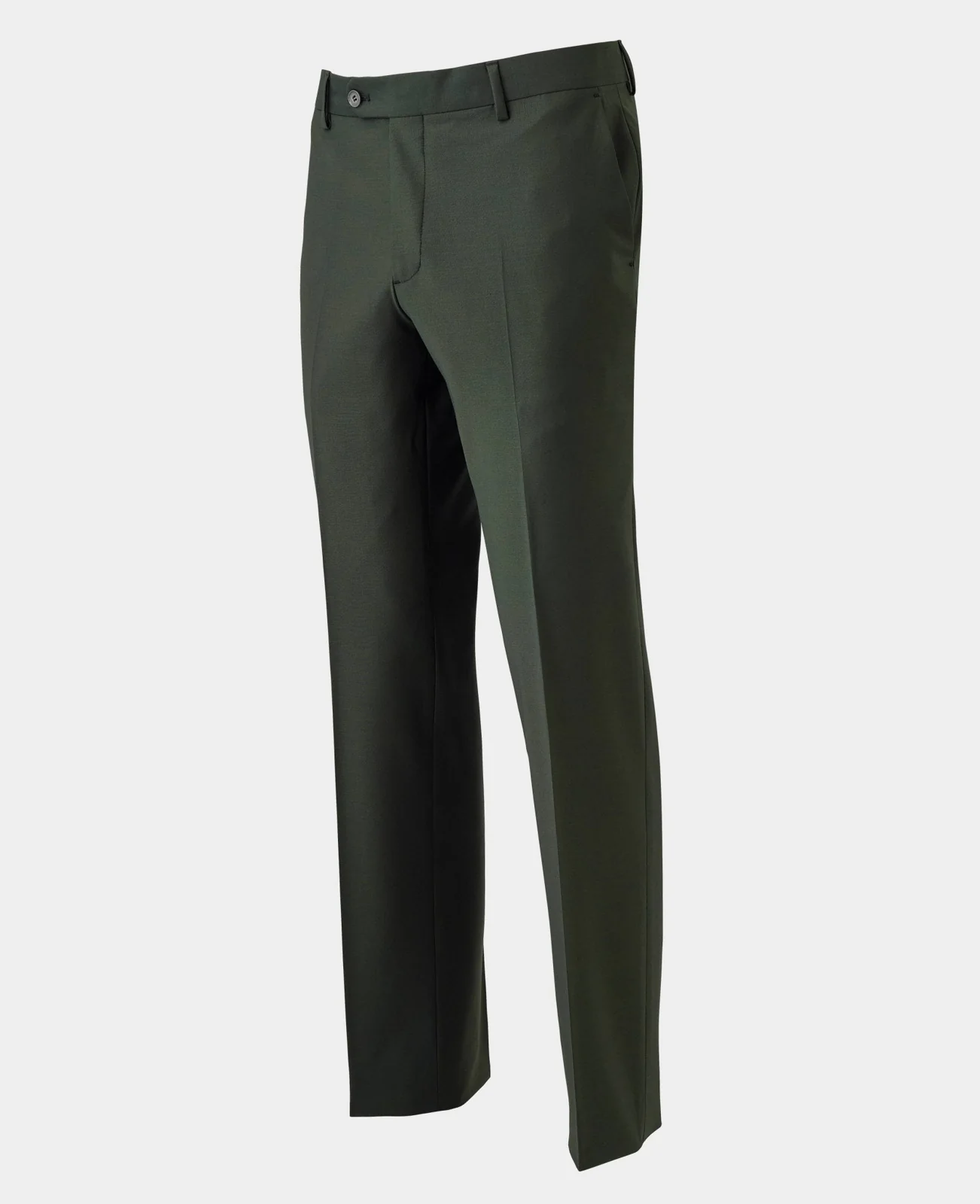 Olive Green Wool-Blend Suit thumbnail 10