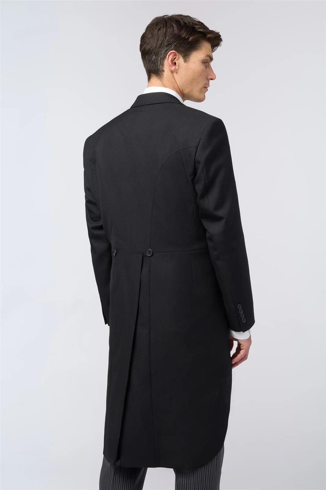 Alexander Regular Fit Berwick Black Wool Masonic Morning Jacket thumbnail 3