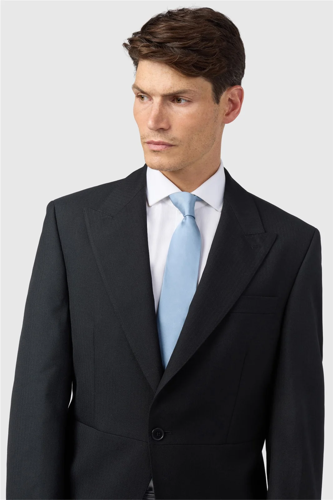 Alexander Regular Fit Berwick Black Wool Masonic Morning Jacket thumbnail 4