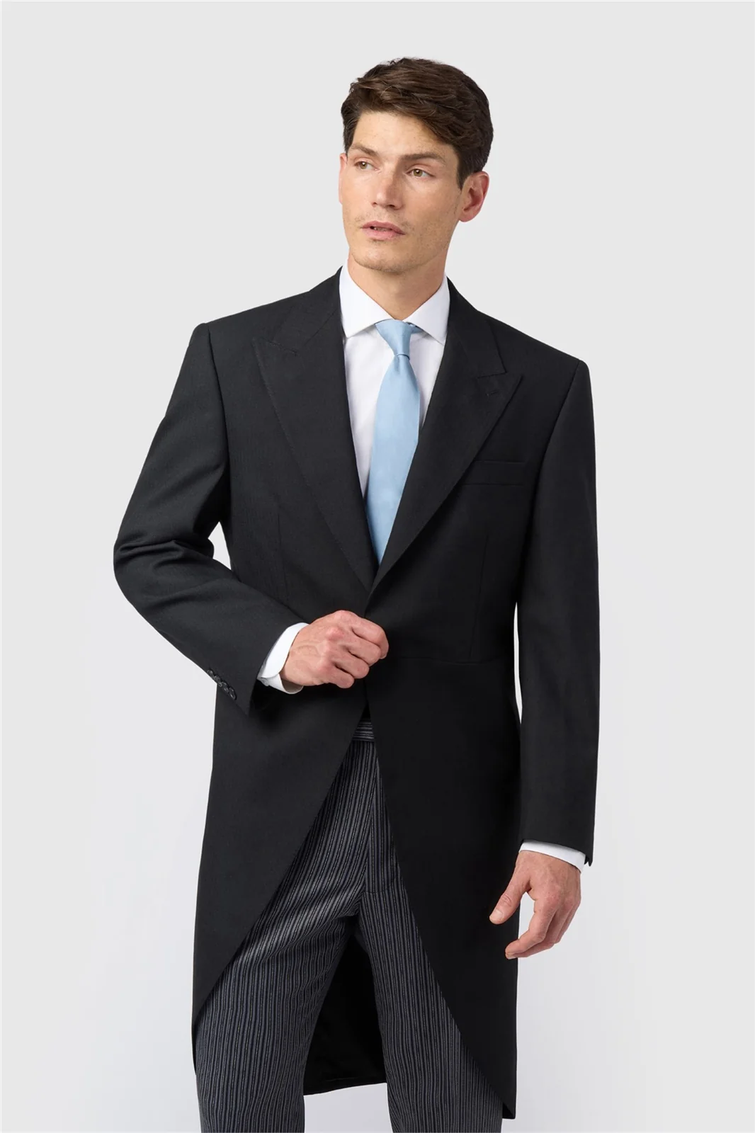 Alexander Regular Fit Berwick Black Wool Masonic Morning Jacket primary image