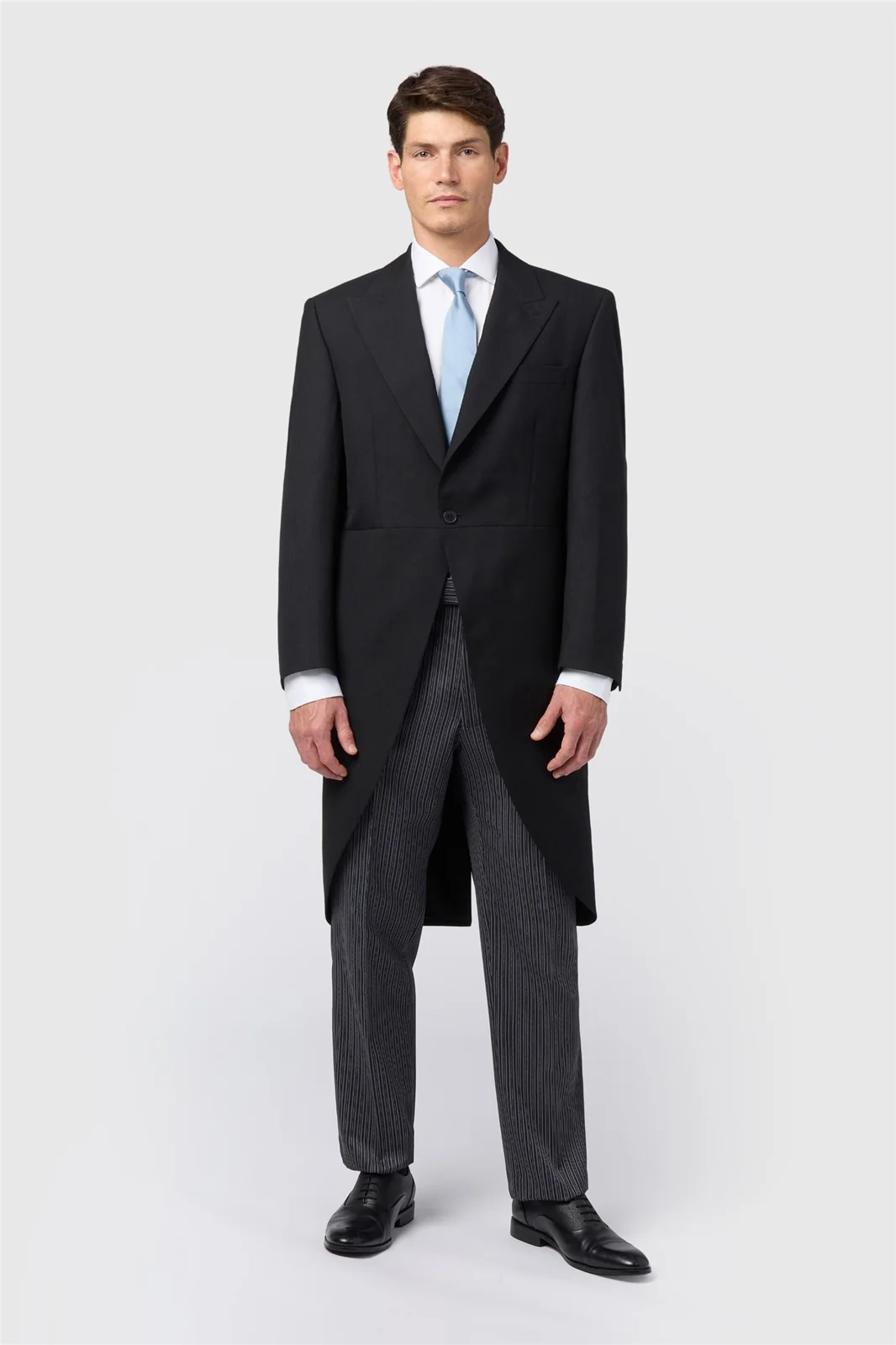 Alexandre Regular Fit Berwick Black Wool Masonic Morning Jacket thumbnail 2
