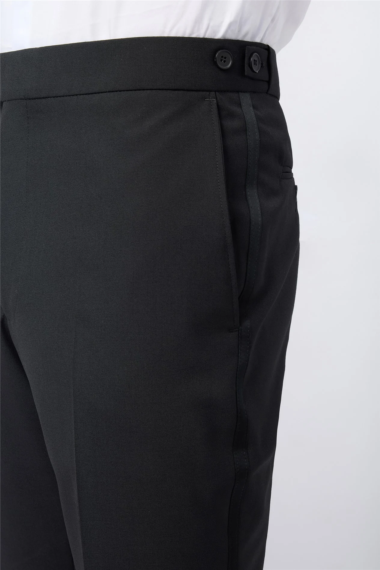 Alexandre Regular Fit Ellerton Black Trousers thumbnail 2
