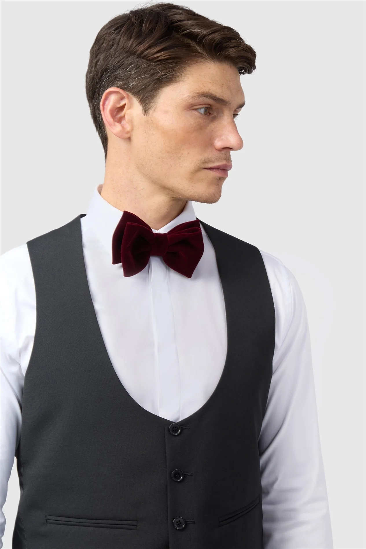 Alexandre Slim Fit Ellerton Black Waistcoat thumbnail 2